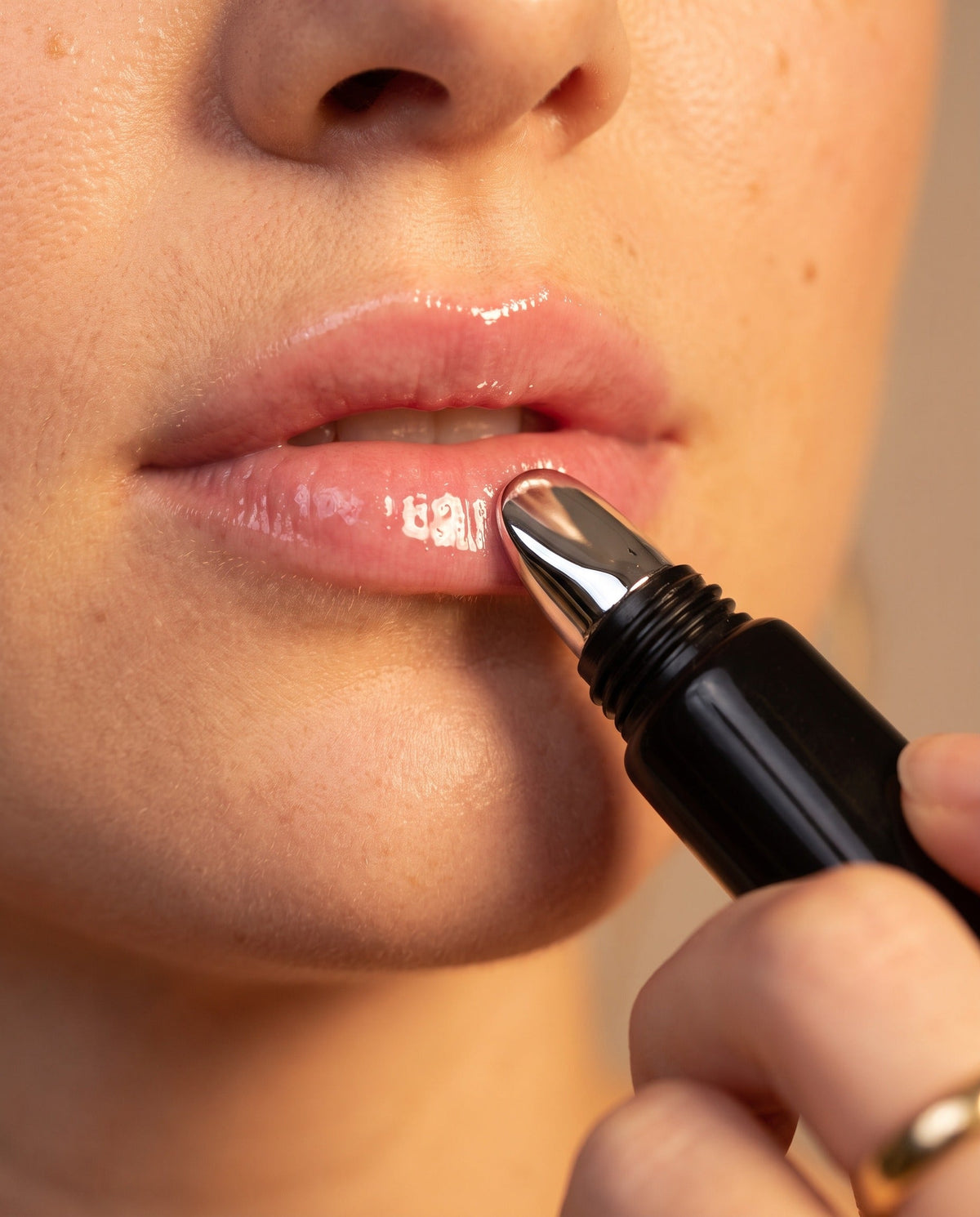 Applying Petal Milk with the chrome tip