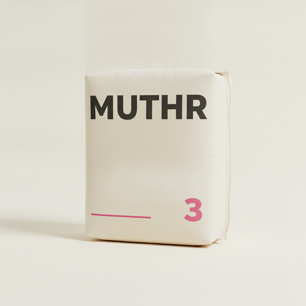 The MUTHR pack on its own, the pink size 3 on the front